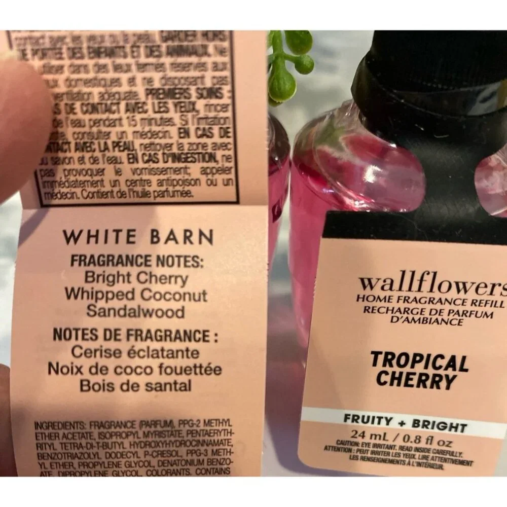 Bath & Body Works “Tropical Cherry” 2 New Wallflower Home Fragrance Refills